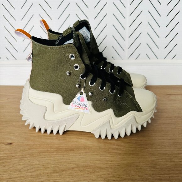 Converse Women Shoes Run Star Motion Hi Sz 7 Olive Green Chunky Sneakers A04171C - Picture 8 of 15